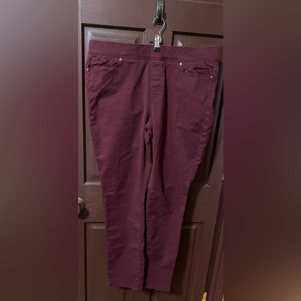 Burgundy chino pants